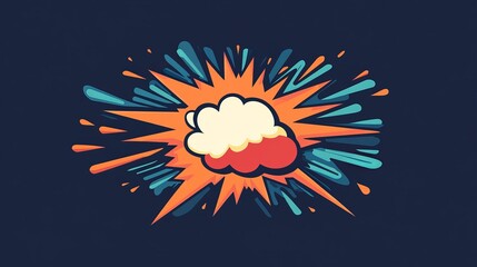 Retro Comic Style Boom logo