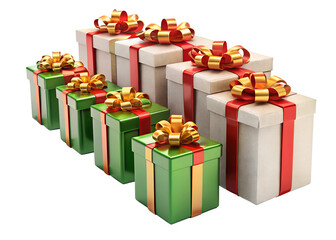gift boxes with ribbon