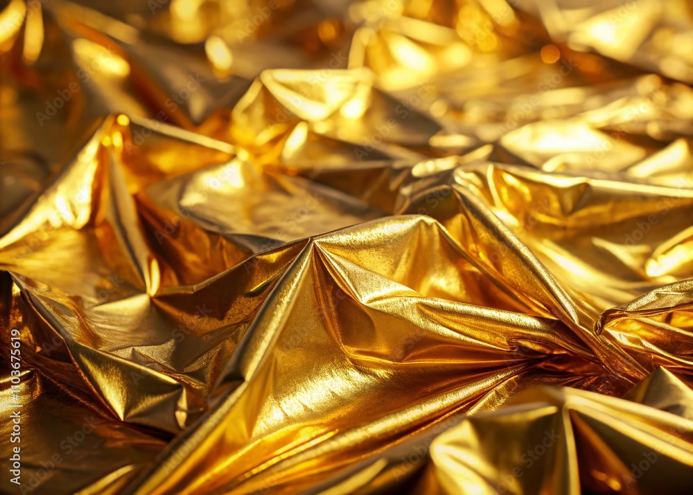 Poster luxurious gold foil background with soft reflections creating an elegant surface for high-end decora
