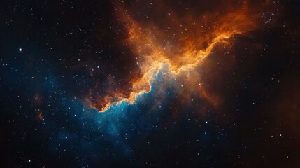 Fototapeta premium Cosmic explosion of colors outer space astrophotography nebula wide angle astronomy exploration