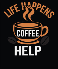 Coffee speulled backwards is eeffoc just know that i dont give eeffoc unti lve had my coffee t-shirt design, Coffee t-shirt design vector, Illustration T-Shirt