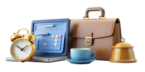 cup of coffee and clock