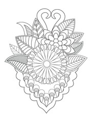 Flower coloring pages for adult