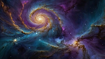 An abstract composition with vibrant colors, dynamic movement, and textures for contemporary art.