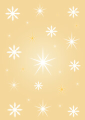 Background snow stars gold