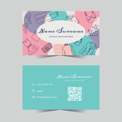 Photographer business card template, photos, photos, presentation. Logo, logotype, identity, brand, branding, company, stationery. Vector design.