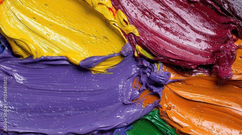 Poster vibrant color mixing techniques art studio image creative environment close-up view visual art conce