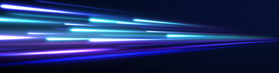 Light trail wave, fire path trace line, car lights, optic fiber and incandescence curve twirl. Big data traffic visualization, dynamic high speed, png, effect. Vector glowing lines air flow effect. 