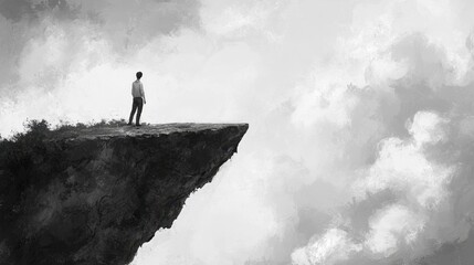 Imagine standing on the edge of a cliff, with your thoughts conjuring an irrational fear of falling, even though youâ€™re perfectly safe." 