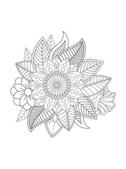 Flower coloring pages for adult