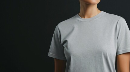 Dynamic T-Shirt Mockup Showcased on Model in Studio Apparel Photography Trendy Fashion Concept