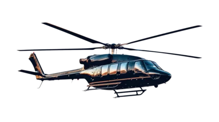 Ingelijste posters Black helicopter on transparent background. © Popy