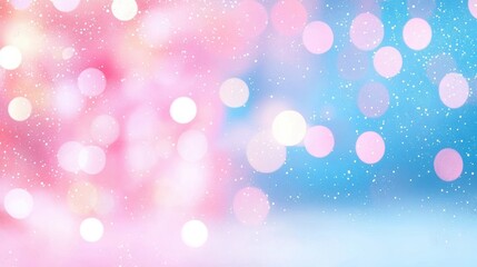 Obraz premium Soft Pastel Background with Glowing Bokeh and Sparkles for Creative Projects and Designs