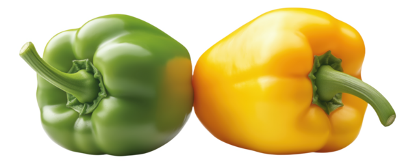 PNG Green and yellow bell peppers