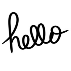 Handwritten Word 'Hello' in Black Ink, Set Against a Clean White Background, Showcasing a Simple Yet Elegant Expression of Greeting in Freehand Calligraphy with Bold, Smooth Strokes