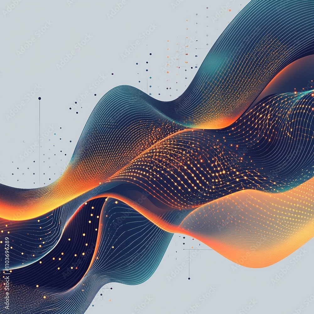 Poster Minimalistic vector background with soft gradients and abstract shapes, perfect for text overlay and versatile design use