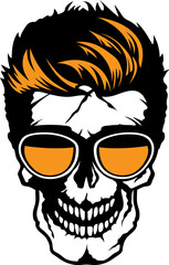 Tête de mort hipster skull et crane lunette de soleil