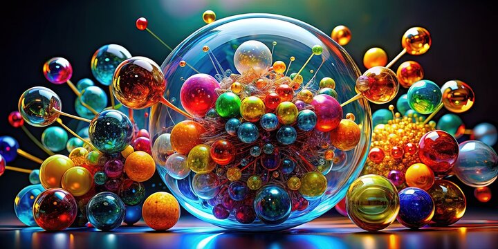 Gluon Glass Sculpture - Surreal Physics Art