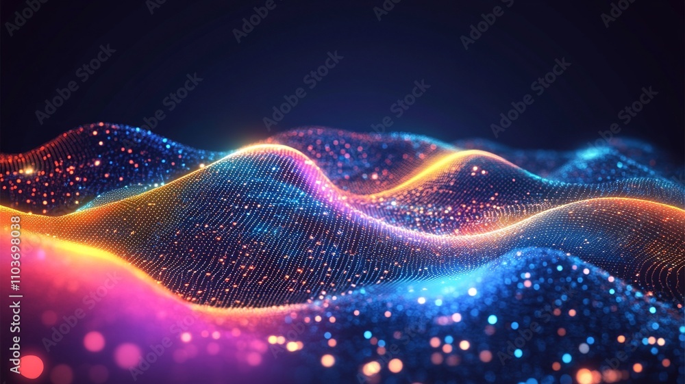 Aufkleber Minimalistic vector background with soft gradients and abstract shapes, perfect for text overlay and versatile design use