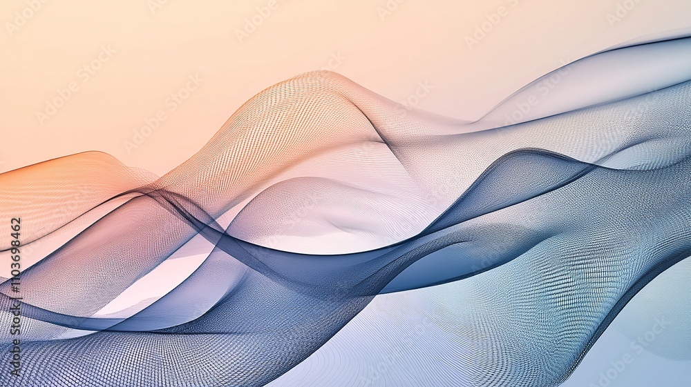 Aufkleber Minimalistic vector background with soft gradients and abstract shapes, perfect for text overlay and versatile design use