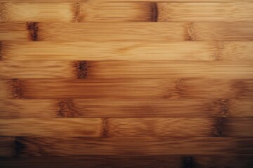 overhead view of a wooden desk and bamboo table pattern empty bamboo cutting board for display in vintage kitchen design