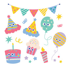Cheerful Party Wonderland Clipart Birthday Event