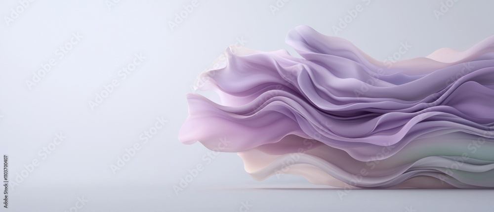 Aufkleber abstract digital art piece that appears to be made up of multiple layers of wavy lines in different 