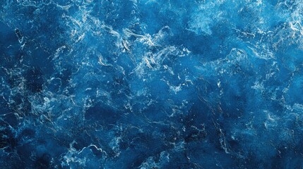 Naklejka premium Vibrant blue water surface texture with intricate patterns and ripples, resembling a swimming pool's reflective and dynamic characteristics.