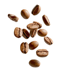 coffee beans isolated on white