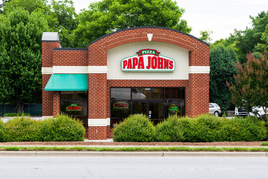 HICKORY, NC, USA-21 JUNE 18:  Papa John's Pizza is an American restaurant franchise company, being the 3rd largest take-out and pizza delivery restaurant chain in the U.S.