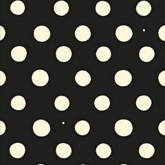 Elegant black and cream dotted pattern featuring uniform circles for a stylish and modern design.