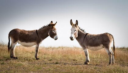 Obraz premium donkey in the field