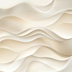 Obraz premium A serene and elegant abstract design featuring flowing white waves, creating a tranquil and harmonious visual experience.
