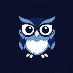 Obraz premium Here's a suggested , description, and keywords for your image.. Cute Owl Wearing Glasses.