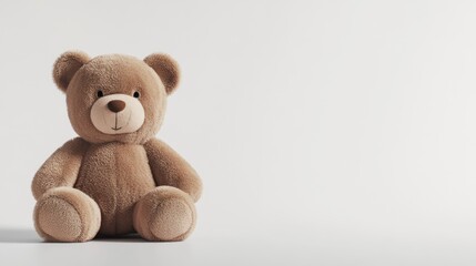 Obraz premium Cute Teddy Bear on White Background