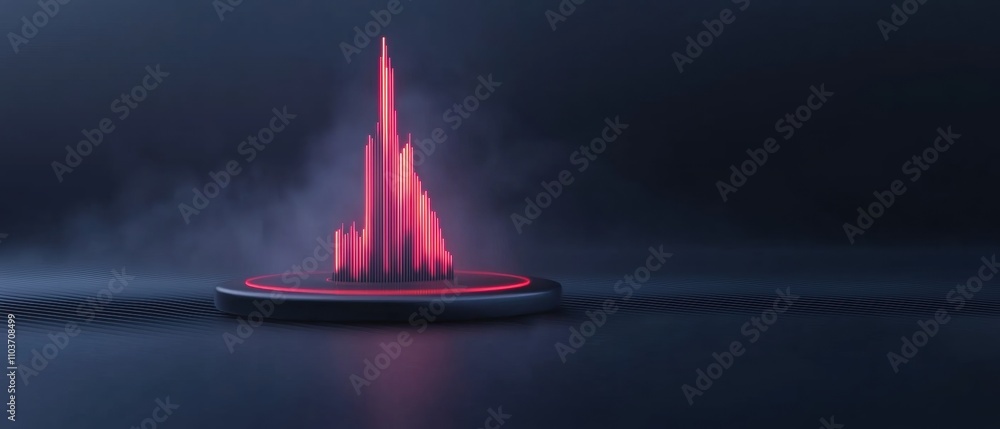 Poster digital art piece that appears to be a 3d rendering of a futuristic structure.