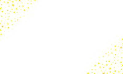 falling yellow stars border frame background