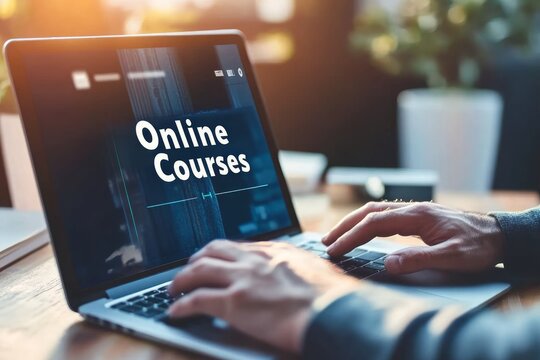 Online Courses on Laptop - Digital Learning