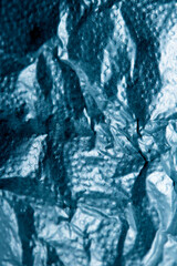 Sharp Jagged Metal Shiny Foil Reflactive Silver Blue Background
