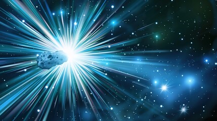 Big Bang colorful space galaxy fog cloud nebula. Universe science astronomy and stary night cosmos mockup background. Supernova concept wallpaper