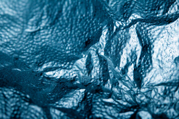 Sharp Jagged Metal Shiny Foil Reflactive Silver Blue Background