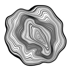 	
Log cut, vector illustration, tree rings pattern, shades of gray	
