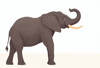 elephant isolated on white