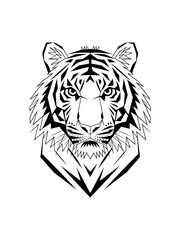 tiger head vector