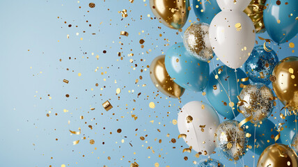 golden theme balloons generated by AI technology
