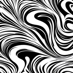 Fototapeta premium Dynamic black and white abstract swirl pattern creating a sense of movement and flow.