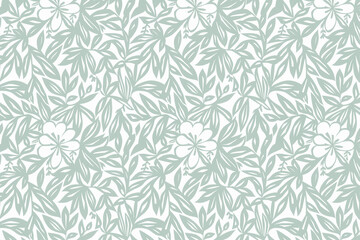 Toile pattern tapestry. Linocut print. Monochrome botanical pattern background. Created with Generative AI technology.