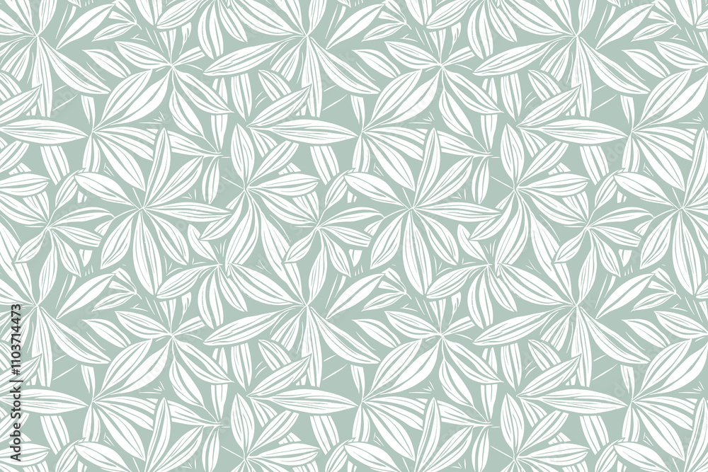 Poster toile pattern tapestry. linocut print. monochrome botanical pattern background. created with generat