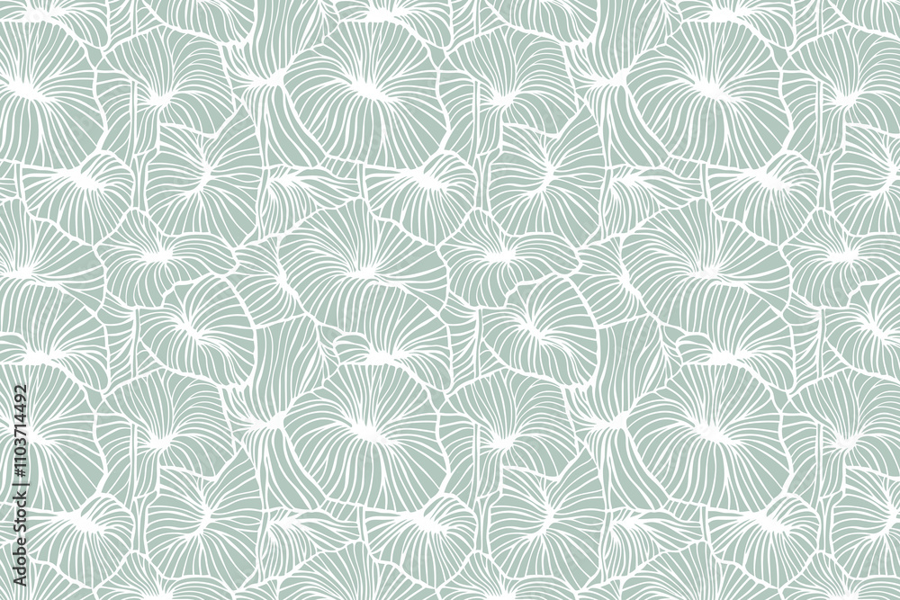 Poster toile pattern tapestry. linocut print. monochrome botanical pattern background. created with generat