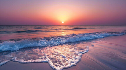 sunset over the sea generated by AI technology